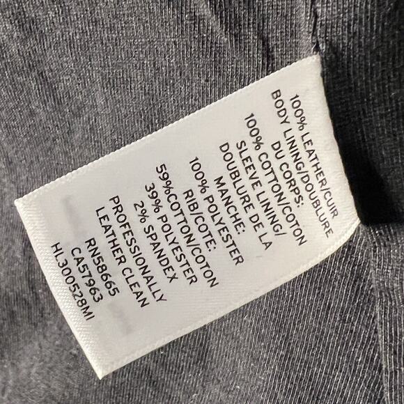 Womens Size S Moto Jacket Lambskin Leather Black Buttery Soft - Picture 7 of 7